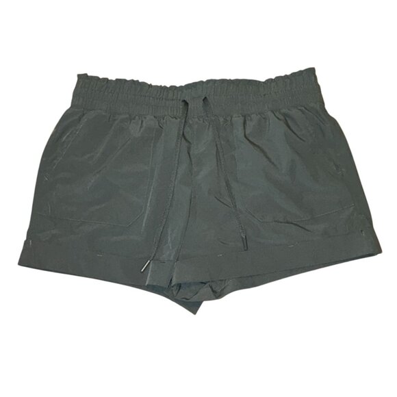 90 Degrees Womens Elastic Waist Light Weight Shorts-Green-Large-GUC - Picture 1 of 5